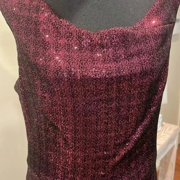 #276 beautiful Ralph Lauren burgundy dress size 16 - Picture 2 of 6